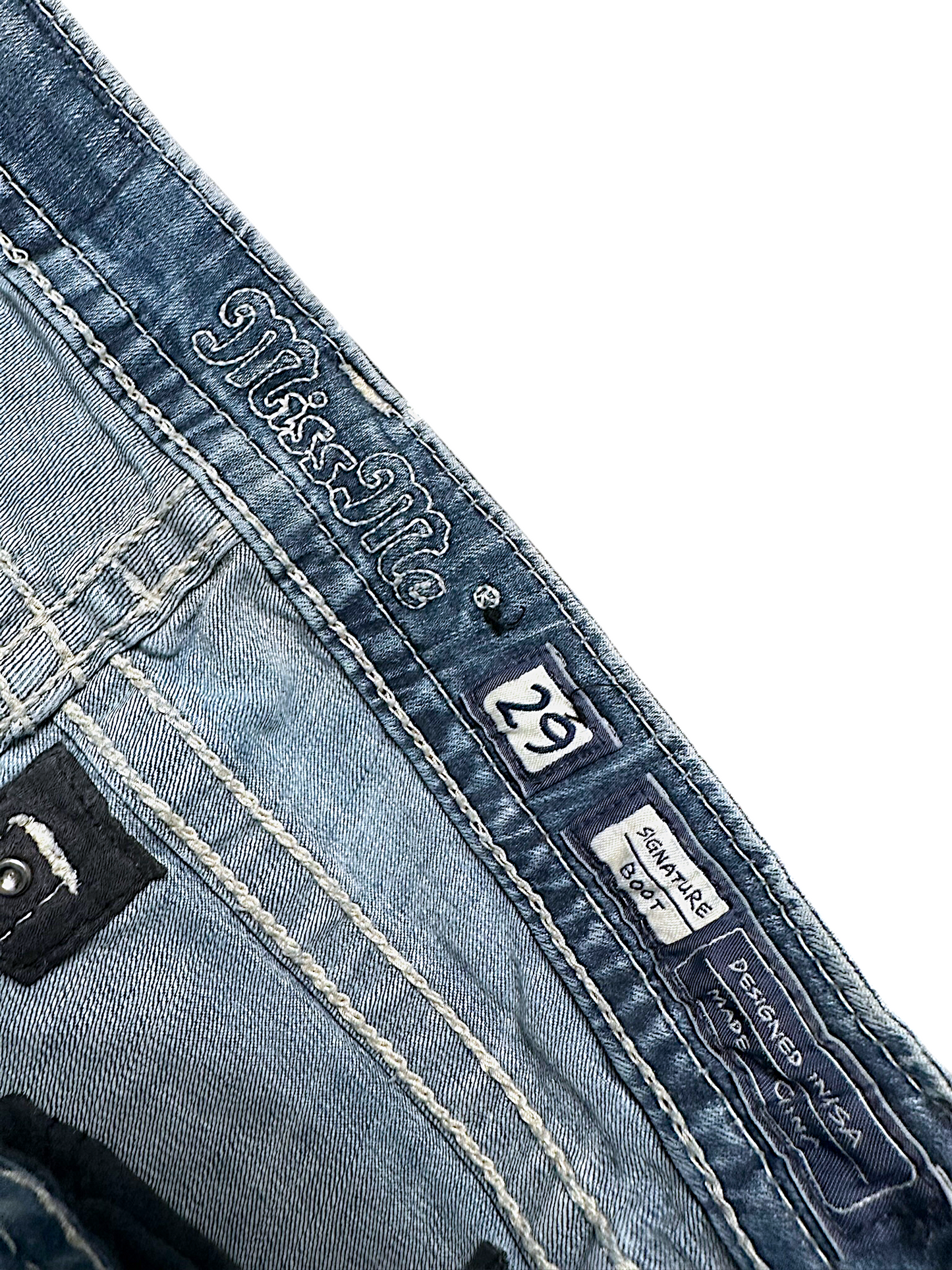Vintage Miss Me Y2K Low Waist Bootcut / Flared Damenjeans (L)
