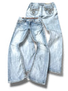 Vintage Rock Revival Y2K Low Waist Bootcut / Flared Damenjeans (S)