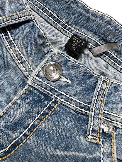 Vintage Embroidery Y2K Bootcut / Flared Damenjeans (M)