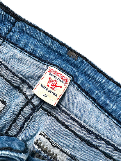 Vintage True Religion Y2K Low Waist Bootcut / Flared Damenjeans (S)