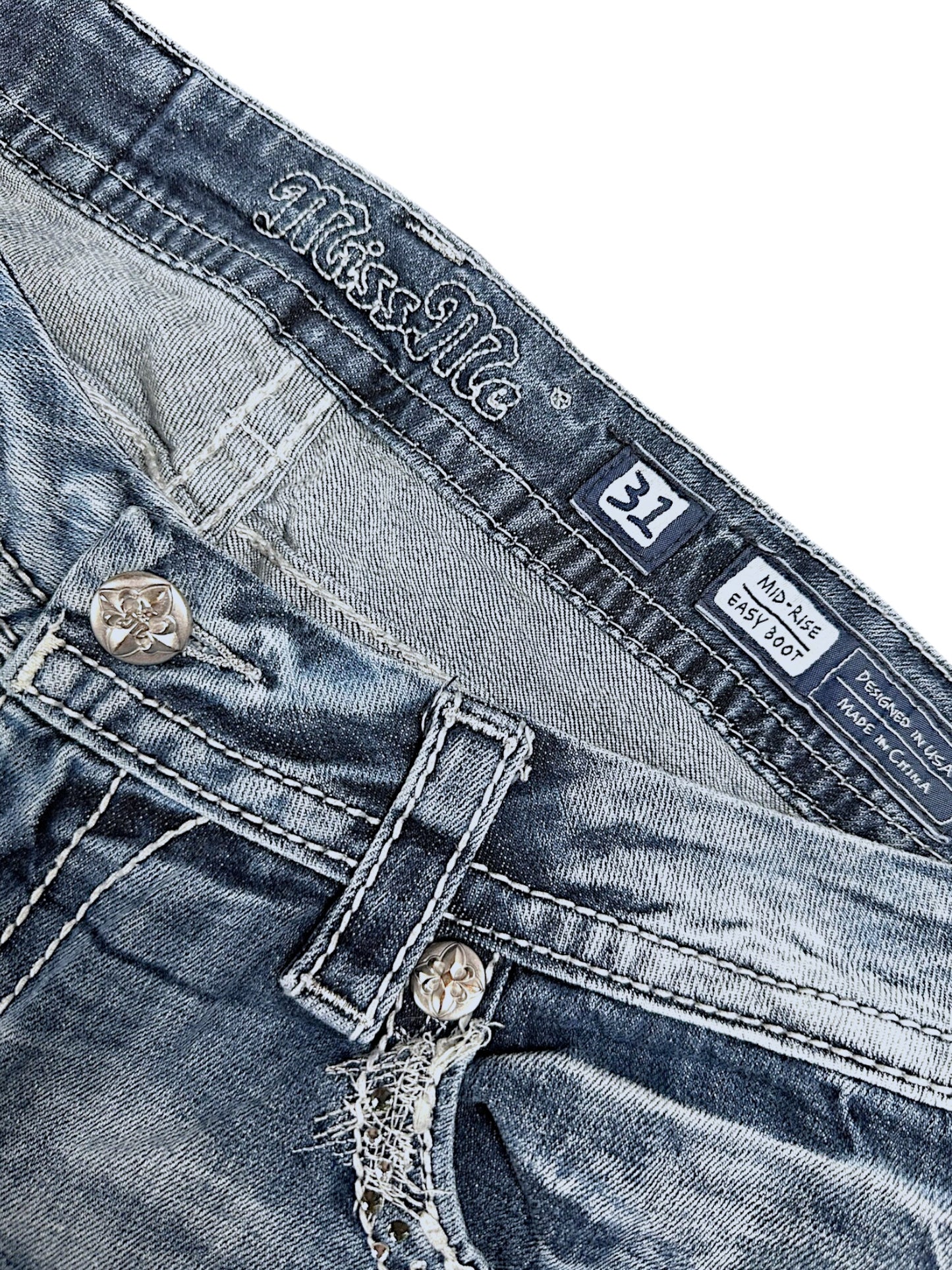 Vintage Miss Me y2k low waist Bootcut Damenjeans (L)