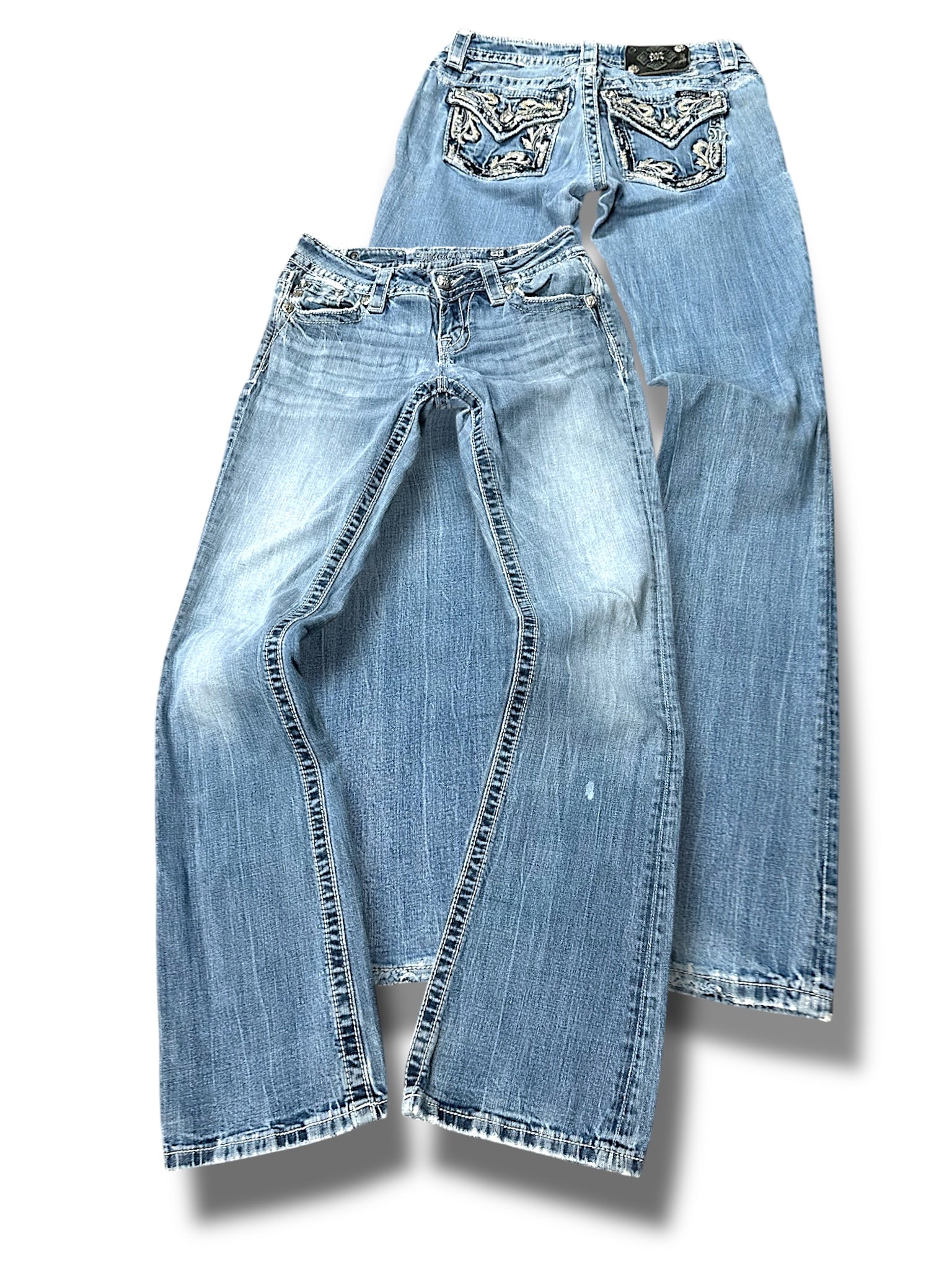 Vintage Miss Me Y2K Low Waist Bootcut / Flared Damenjeans (M)