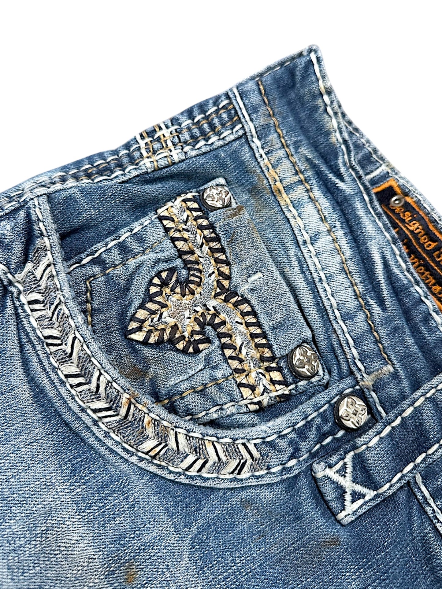 Vintage Rock Revival Y2K Baggy Jeans (L)
