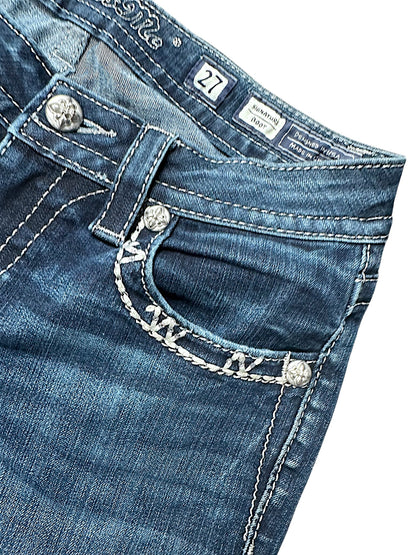 Vintage Miss Me Y2K Low Waist Bootcut / Flared Damenjeans (L)
