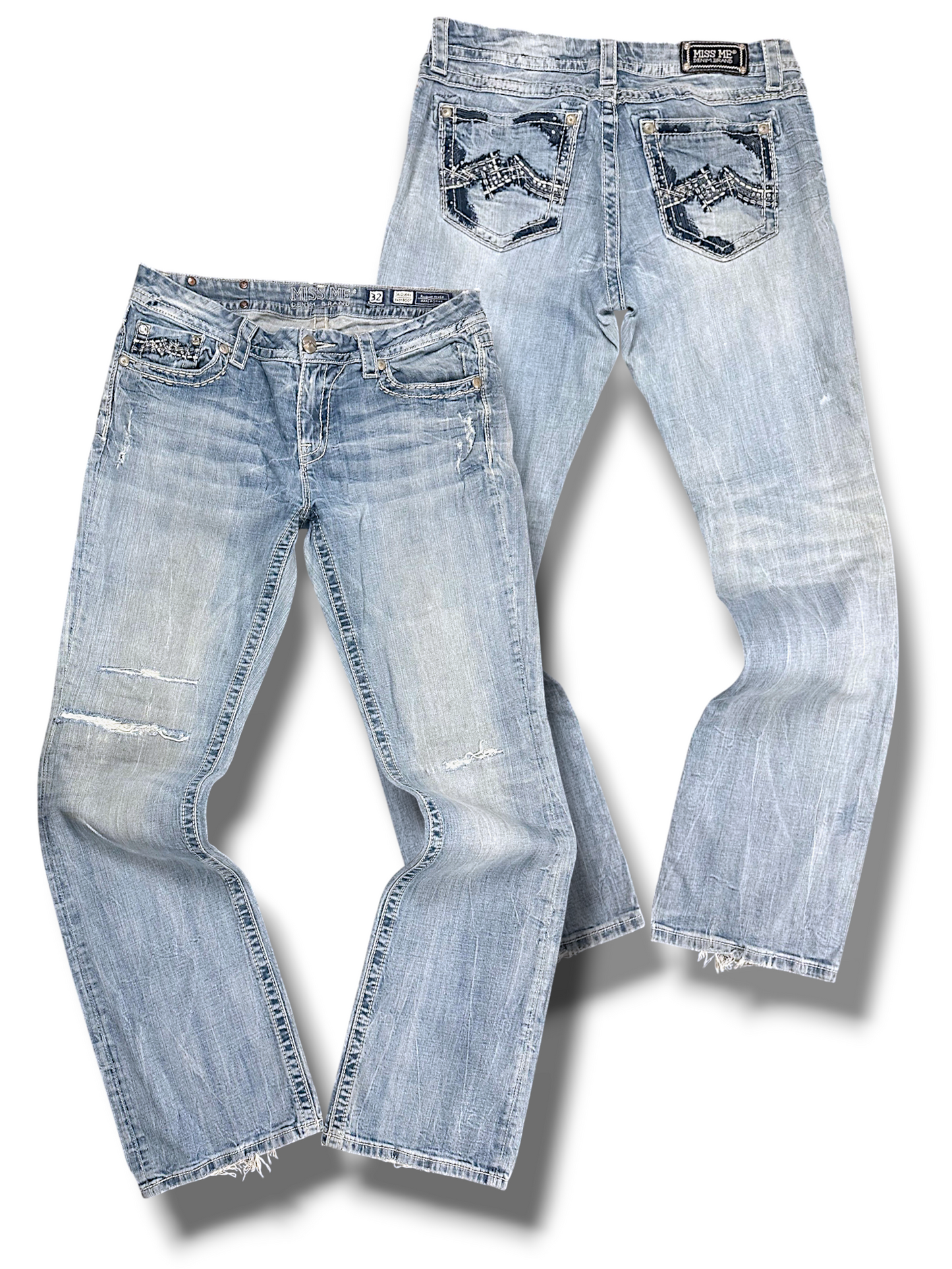 Vintage Miss Me Y2K Bootcut / Flared Damenjeans (XL)