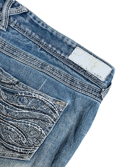 Vintage Amethyst Y2K Low Waist Bootcut / Flared Damenjeans (M)