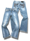 Vintage Miss Me Y2K Low Waist Bootcut / Flared Damenjeans (S)