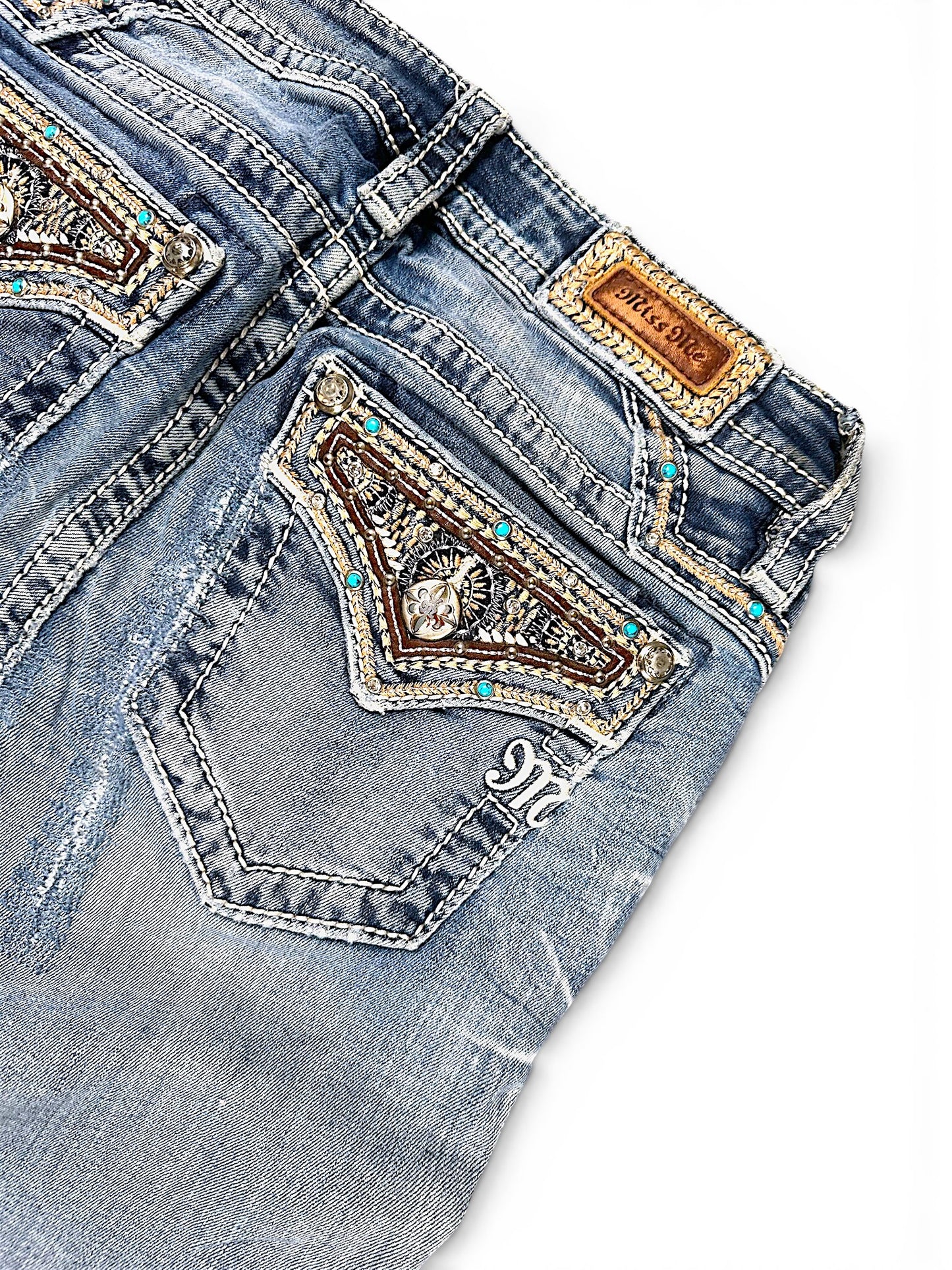 Vintage Miss Me Y2K Bootcut Damenjeans (M)