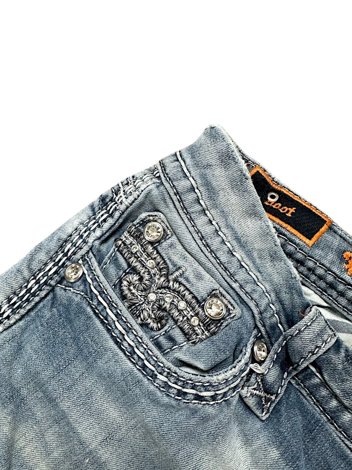Vintage Rock Revival Y2K Low Waist Bootcut / Flared Damenjeans (S)