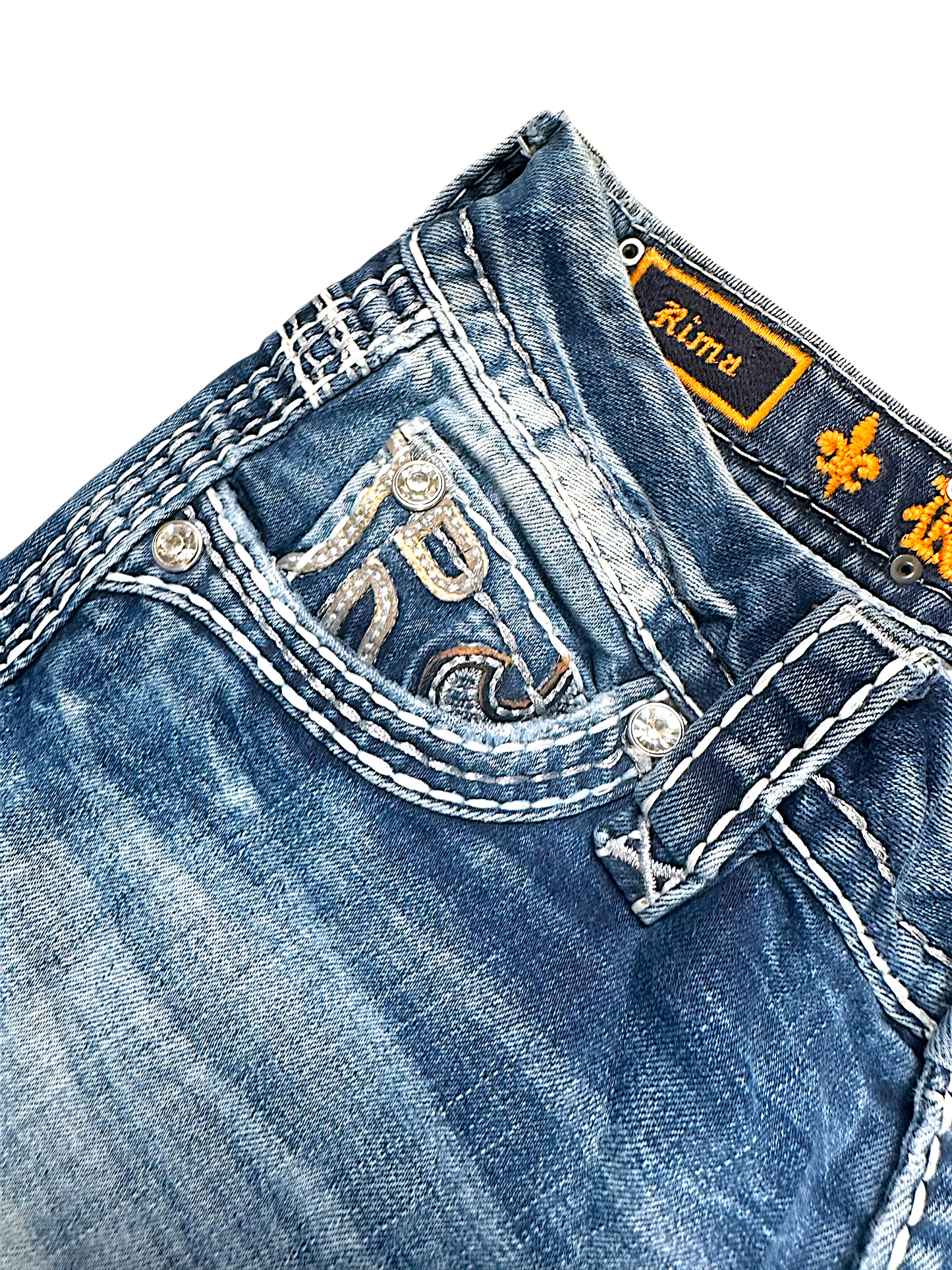 Vintage Rock Revival Y2K Low Waist Bootcut / Flared Damenjeans (S)