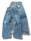 Vintage Embroidery Y2K Low Waist Bootcut / Flared Damenjeans (S)