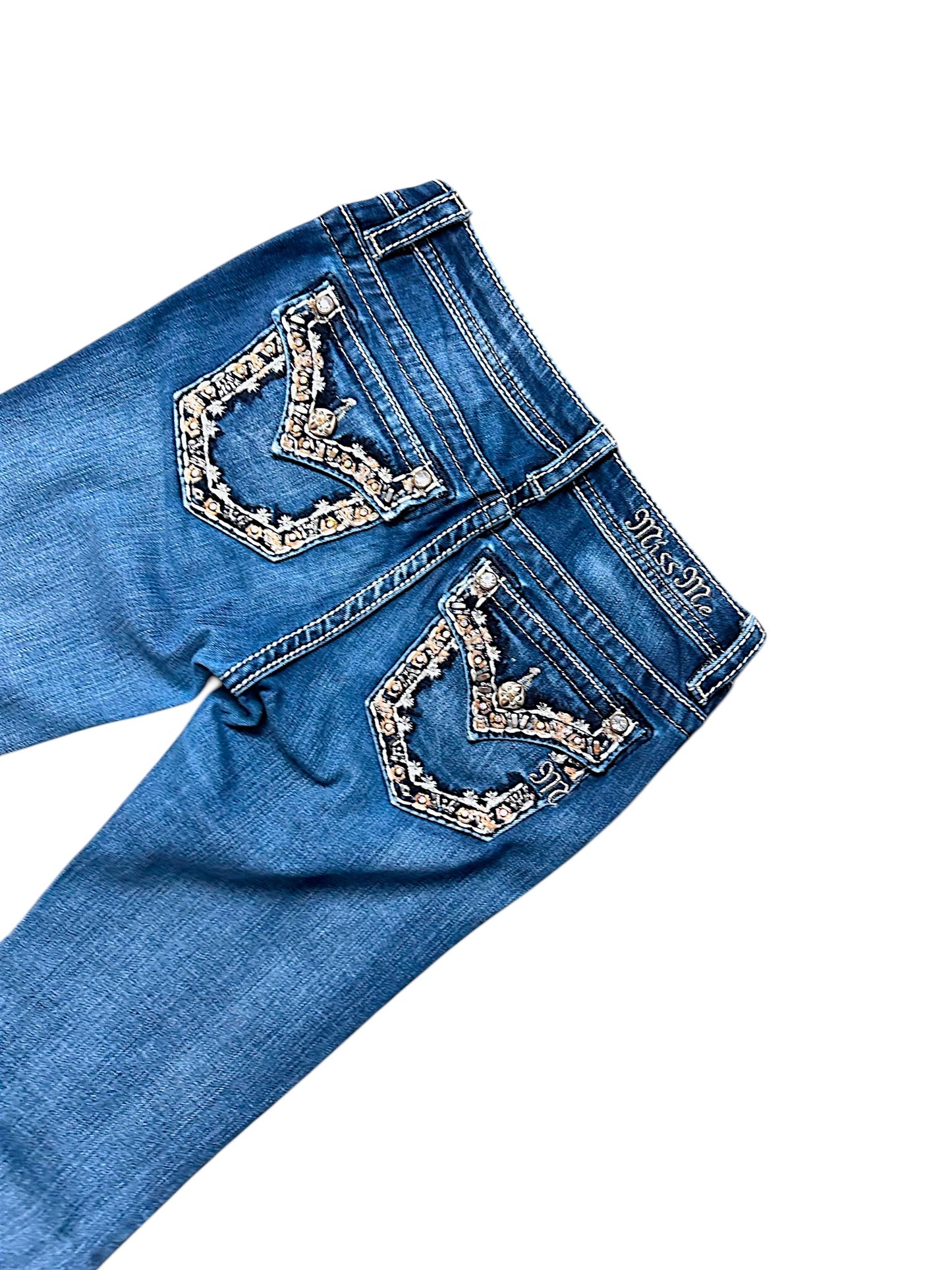 Vintage Miss Me Y2K Low Waist Bootcut Damenjeans (S)