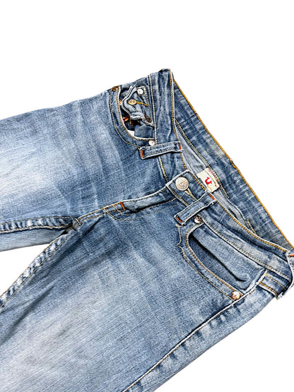 Vintage True Religion Y2K Low Waist Bootcut Damenjeans (S)