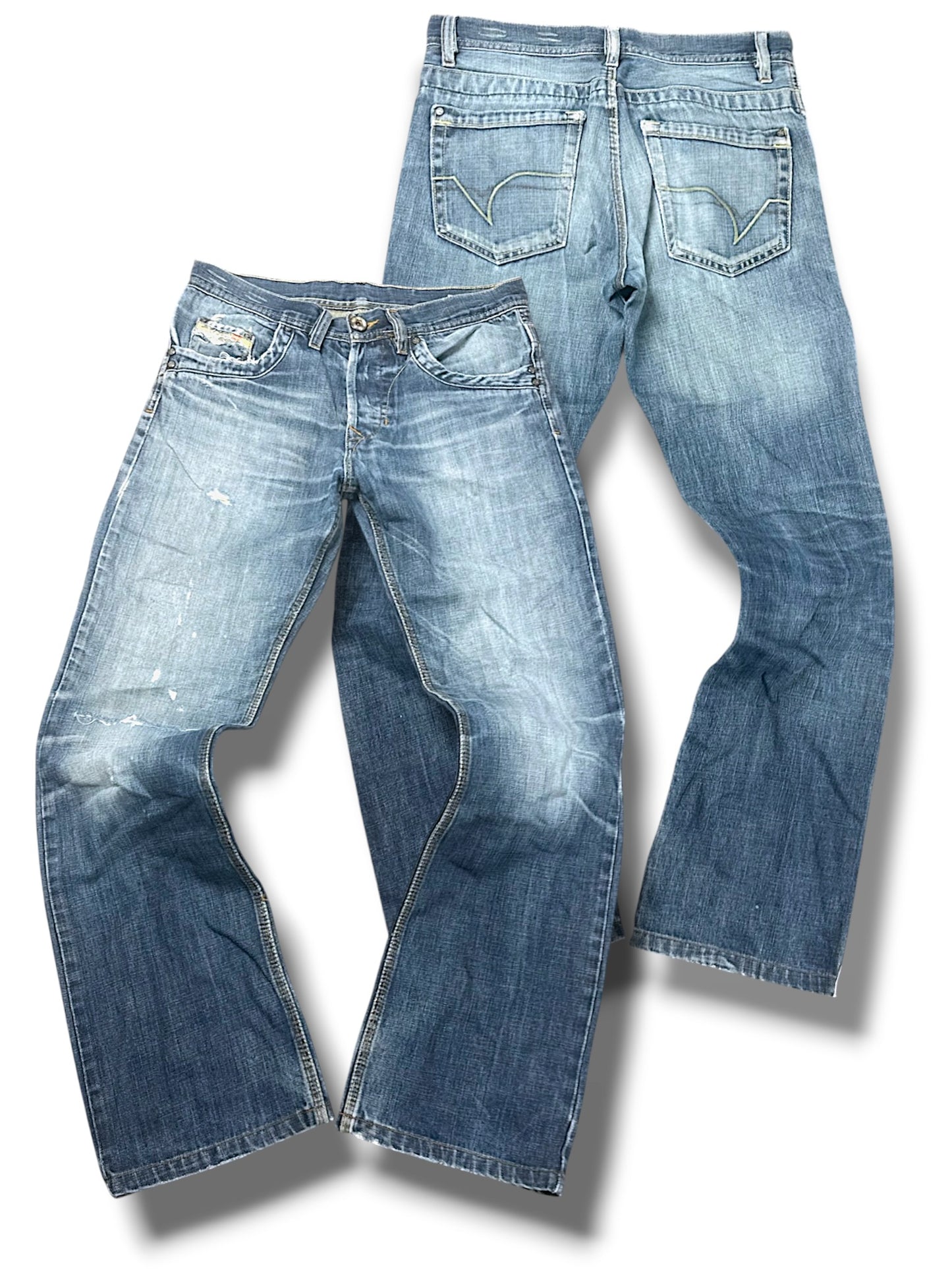 Vintage Diesel Y2K Flared Jeans (M)