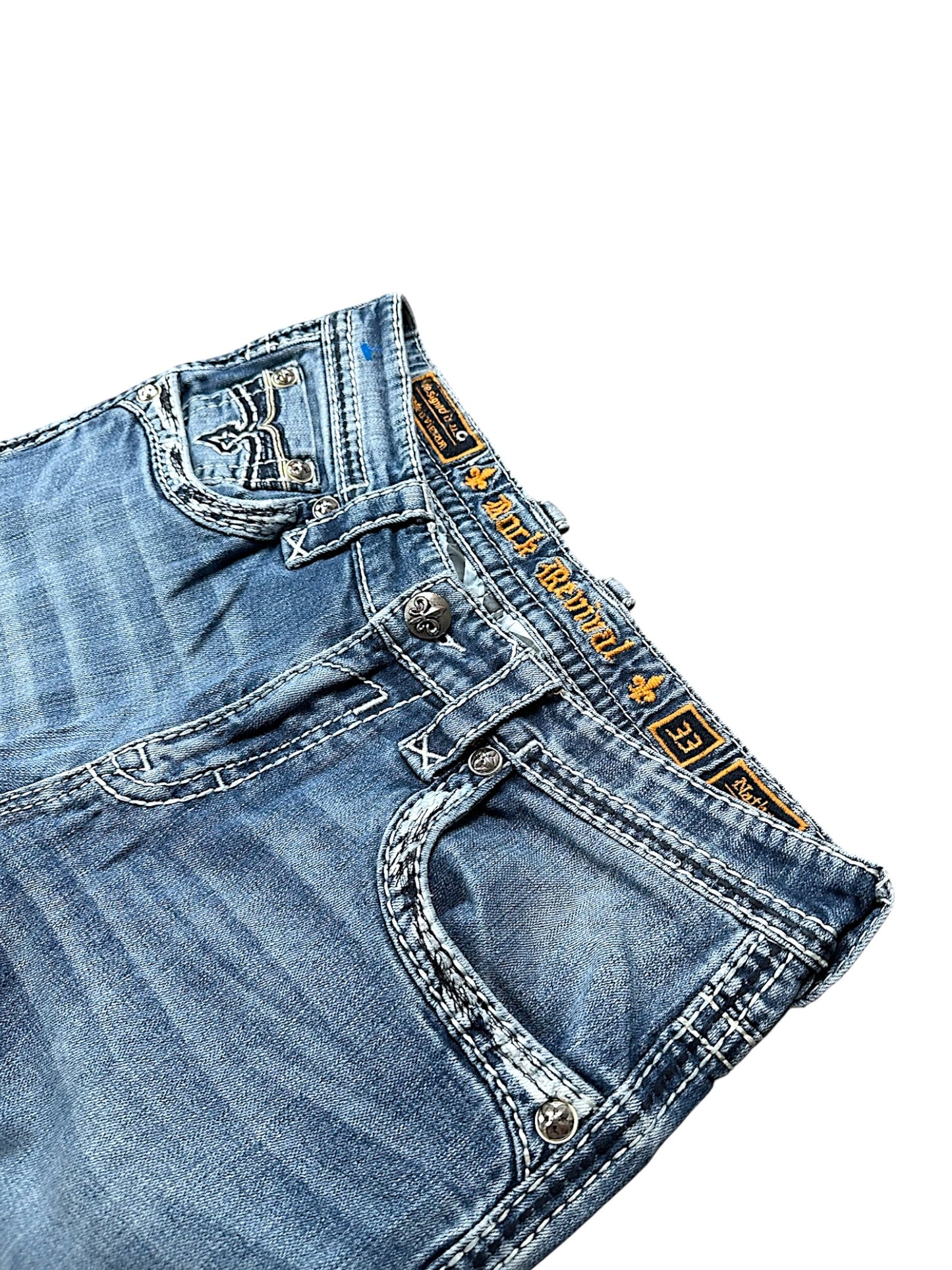 Vintage Rock Revival Straight Leg Jeans (M)