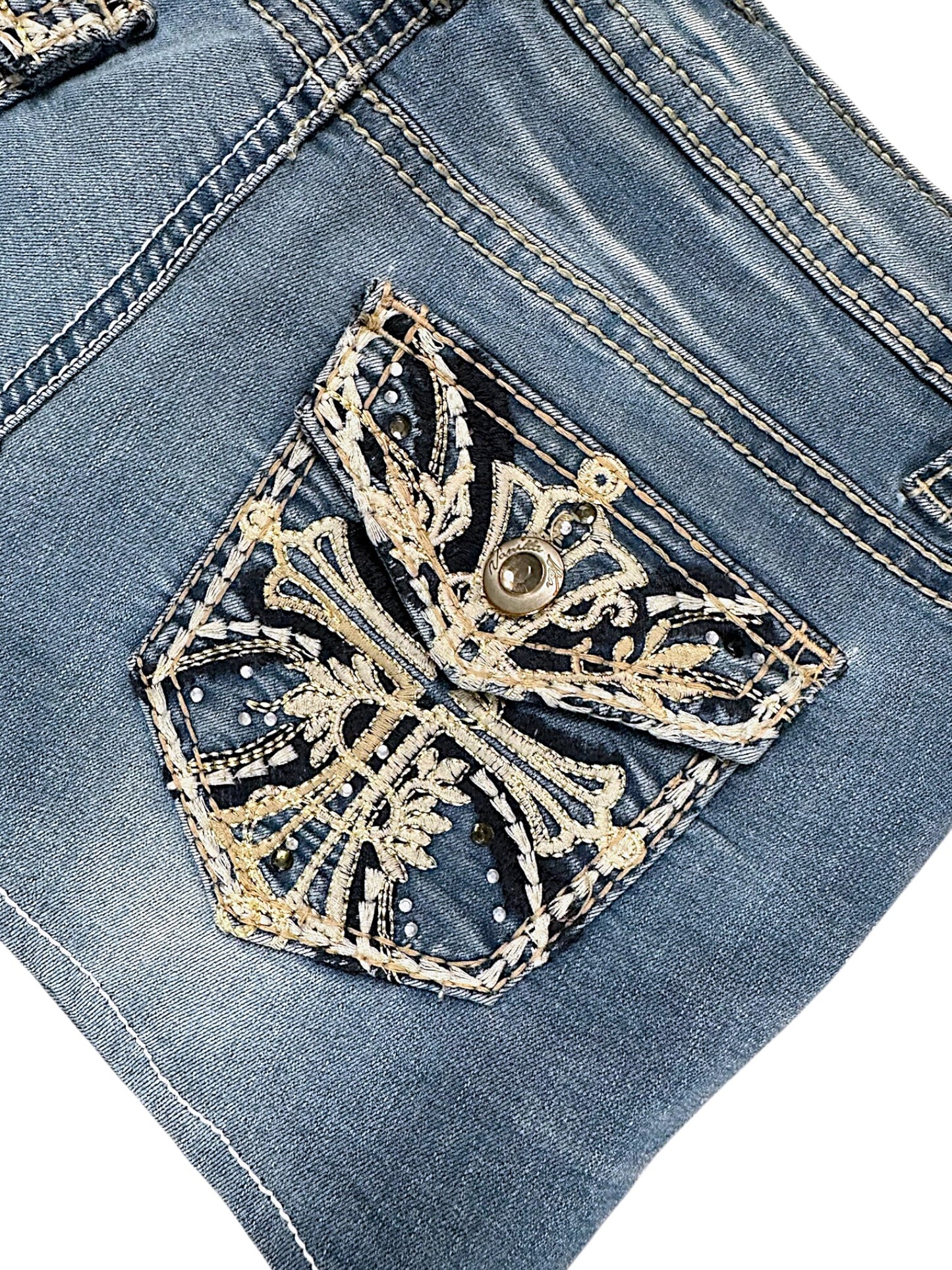 Vintage Silver Jeans Y2K Rock (S)