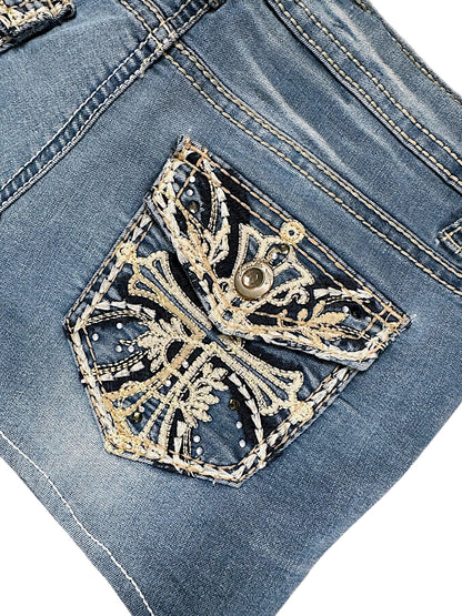 Vintage Silver Jeans Y2K Rock (S)
