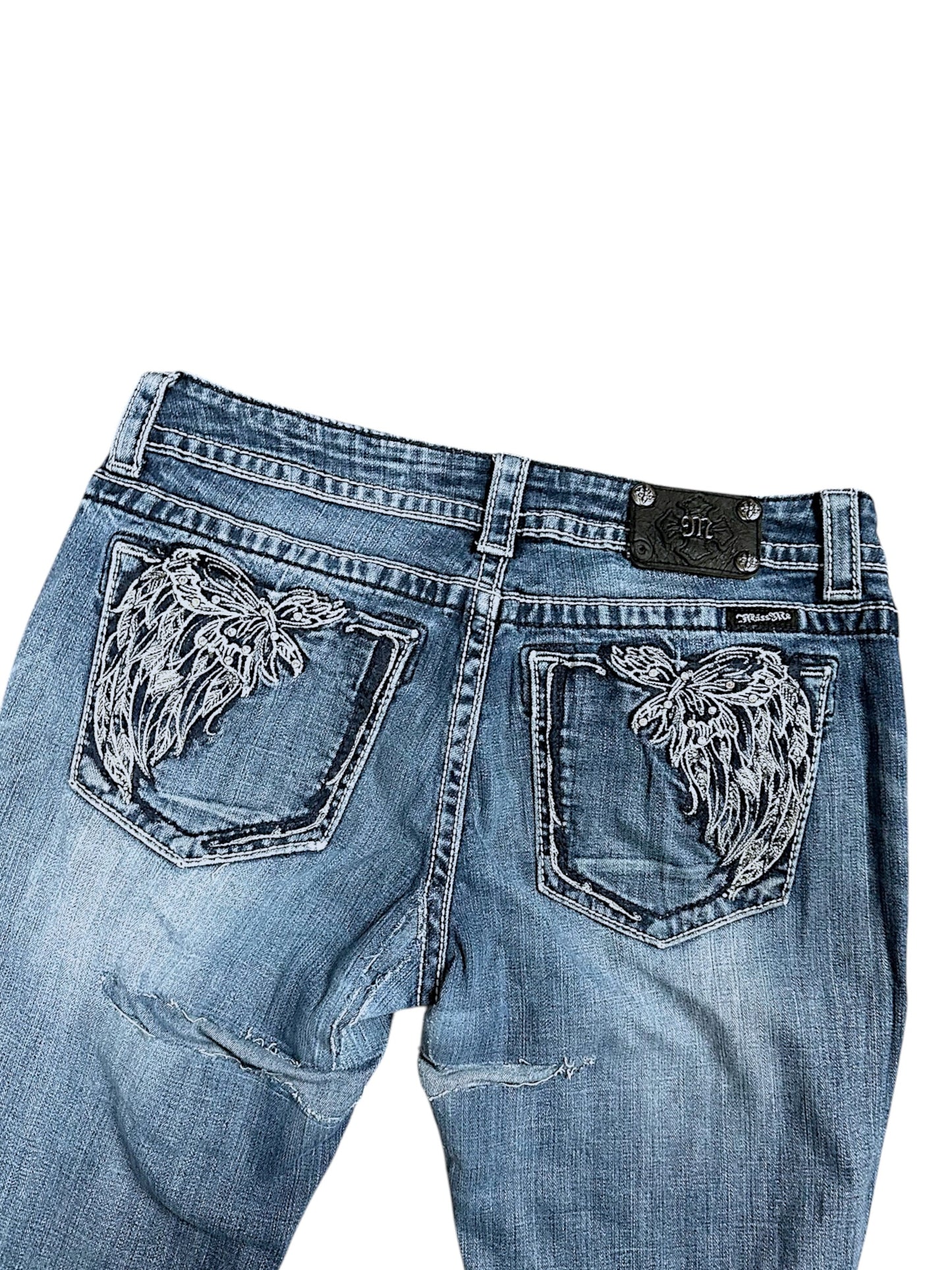 Vintage Miss Me Y2K Low Waist Bootcut / Flared Damenjeans (M)