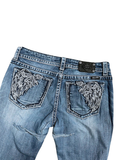 Vintage Miss Me Y2K Low Waist Bootcut / Flared Damenjeans (M)