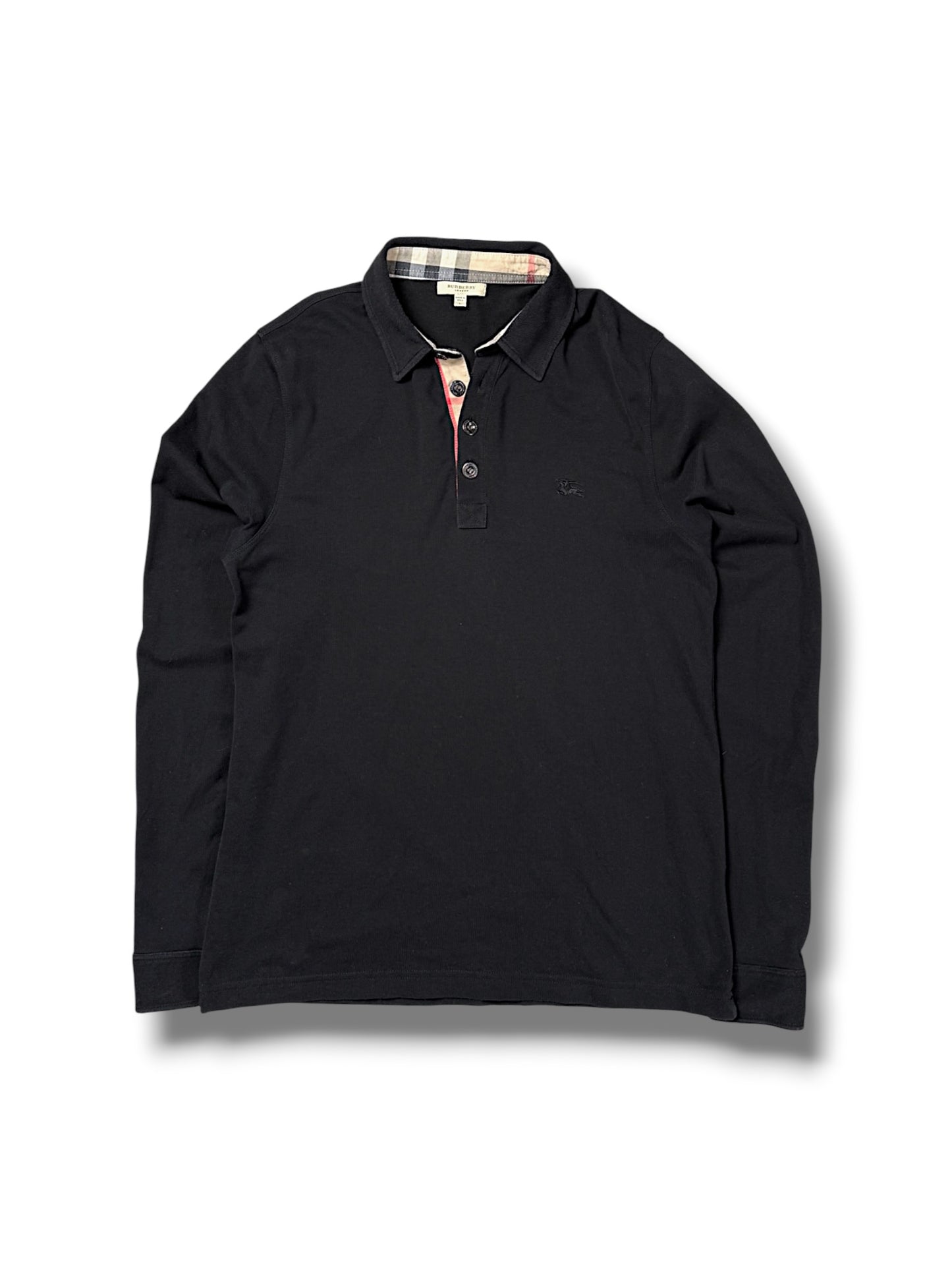Vintage Burberry Y2K Langarm Polo (L)
