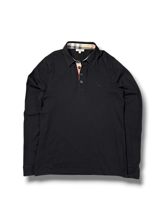 Vintage Burberry Y2K Langarm Polo (L)