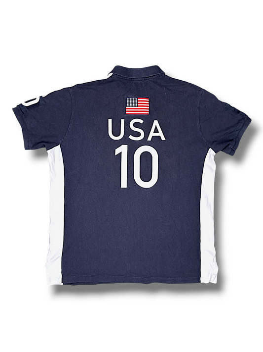 Vintage Ralph Lauren Y2K „USA“ Polo „NR10“ (XL)