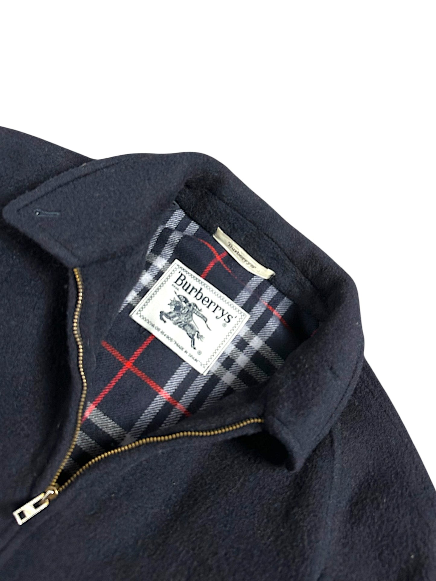 Vintage Burberry Harrington Wolljacke (S)