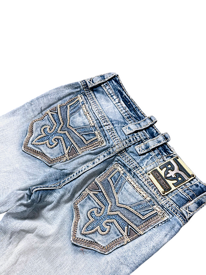 Vintage Rock Revival Y2K Straight Leg Jeans (S)