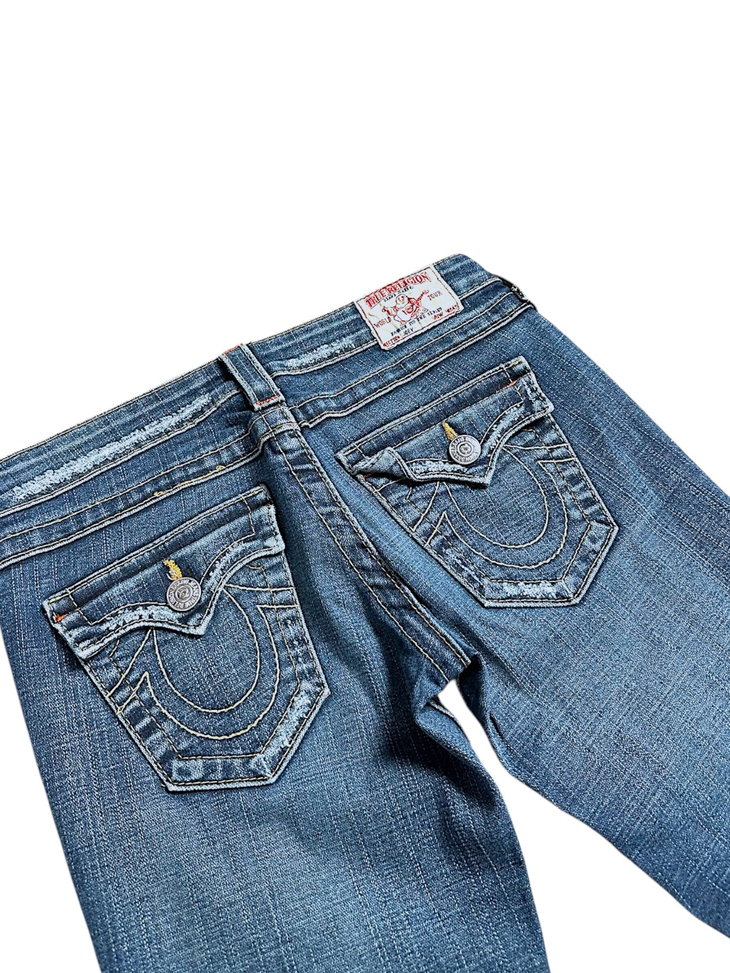 Vintage True Religion Y2K Low Waist Flared Damenjeans (M)