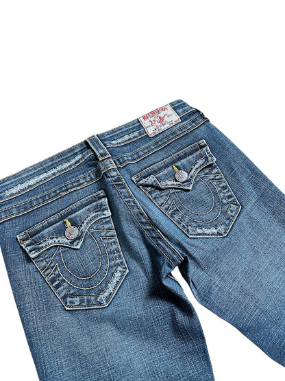 Vintage True Religion Y2K Low Waist Flared Damenjeans (M)
