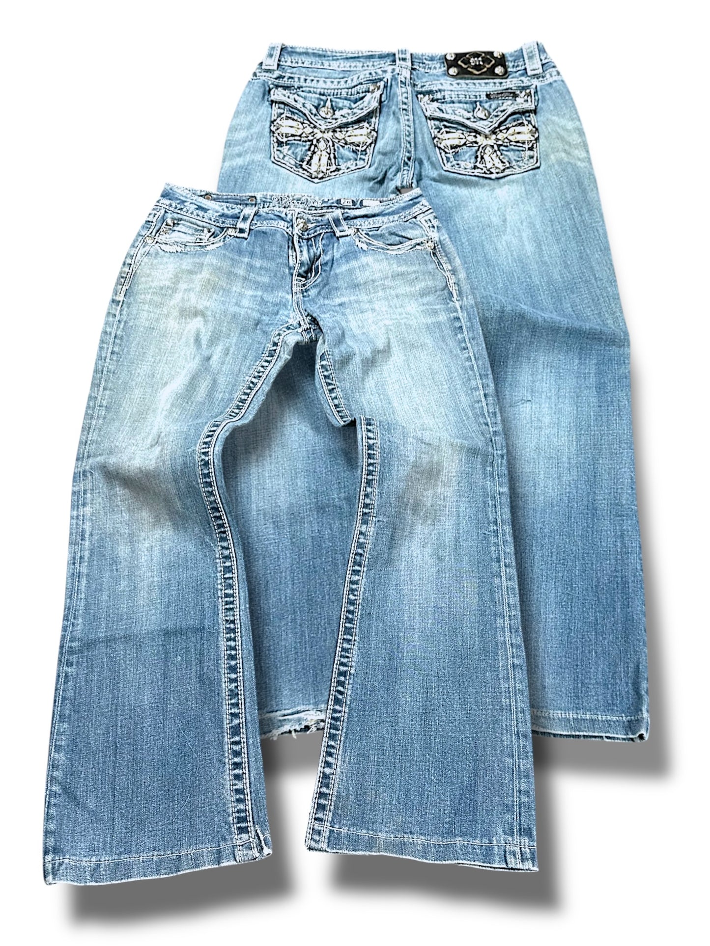 Vintage Miss Me Y2K Low Waist Bootcut / Flared Damenjeans (S)