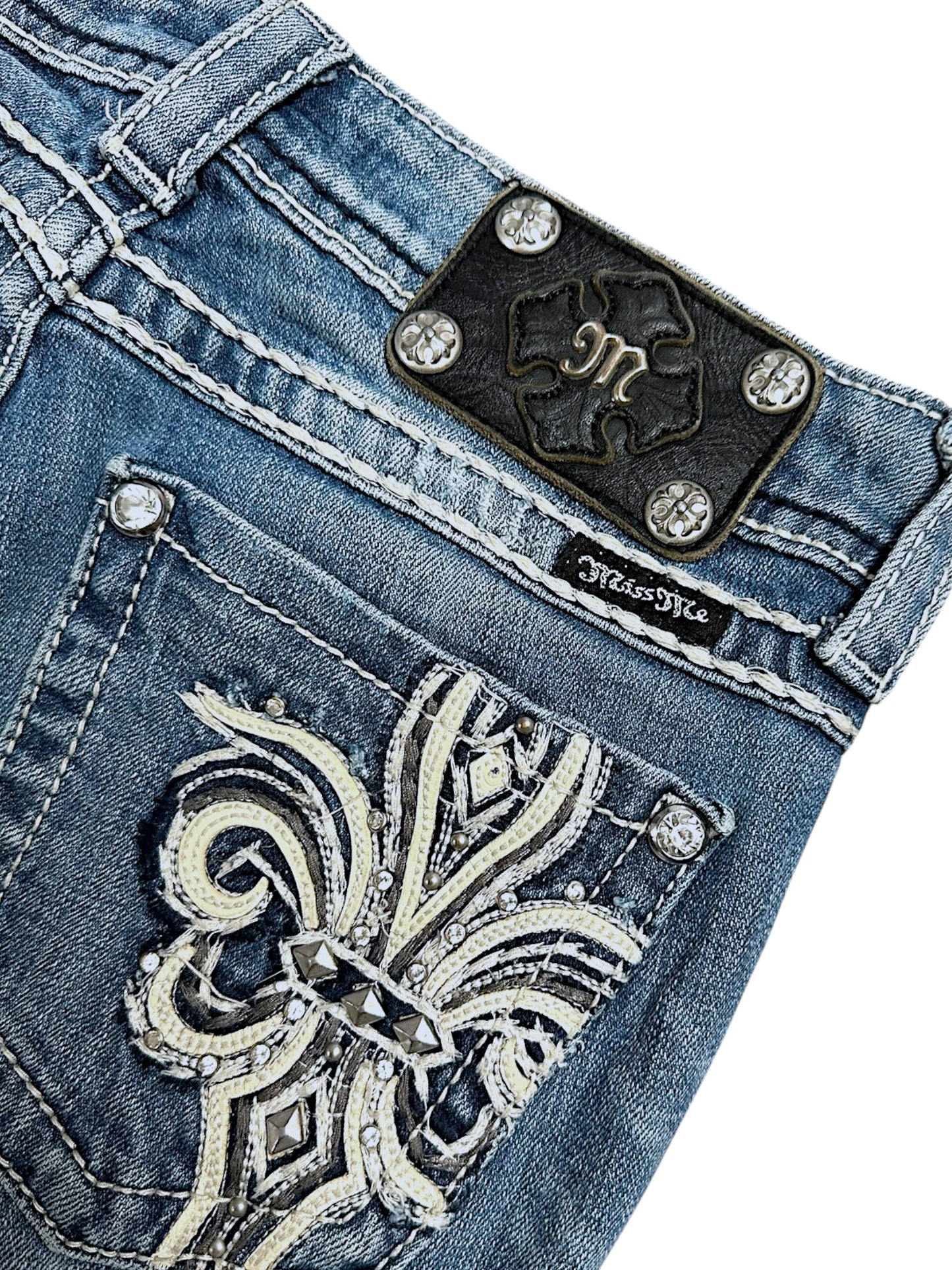 Vintage Miss Me y2k low waist Bootcut Damenjeans (S)