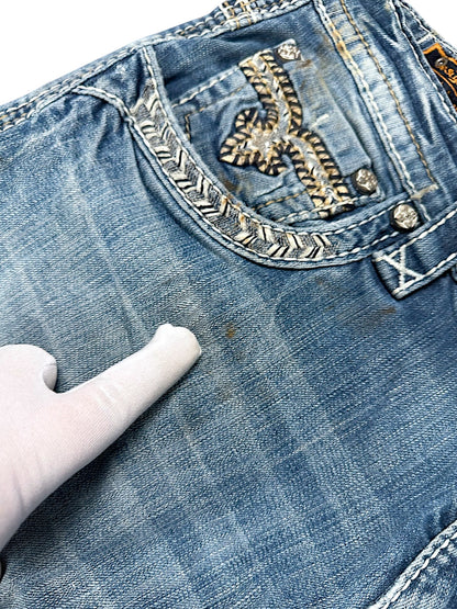 Vintage Rock Revival Y2K Baggy Jeans (L)
