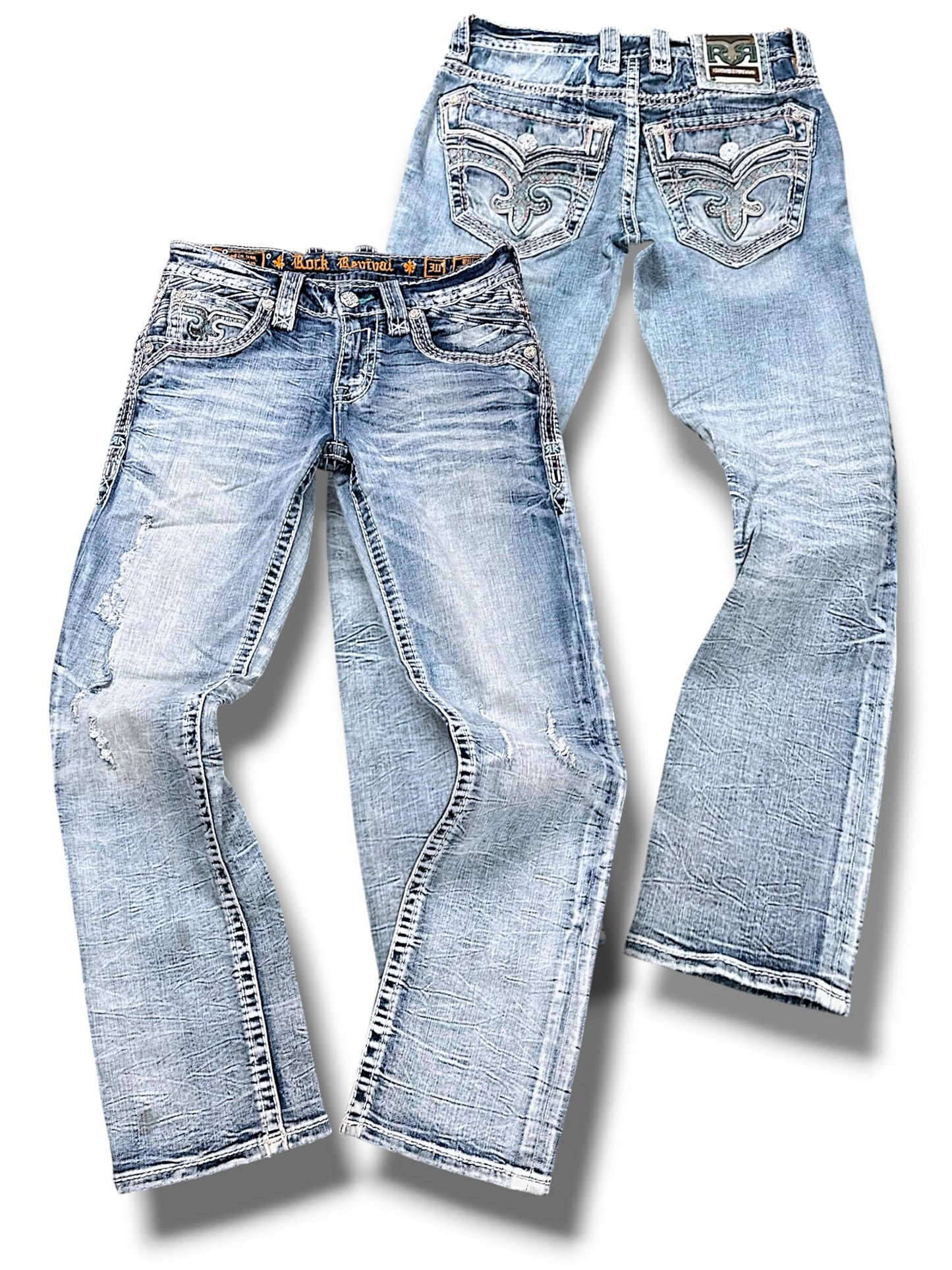 Vintage Rock Revival Y2K Straight Leg Jeans (S)