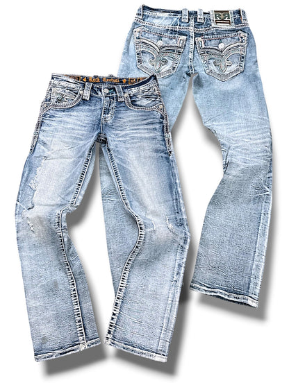 Vintage Rock Revival Y2K Straight Leg Jeans (S)
