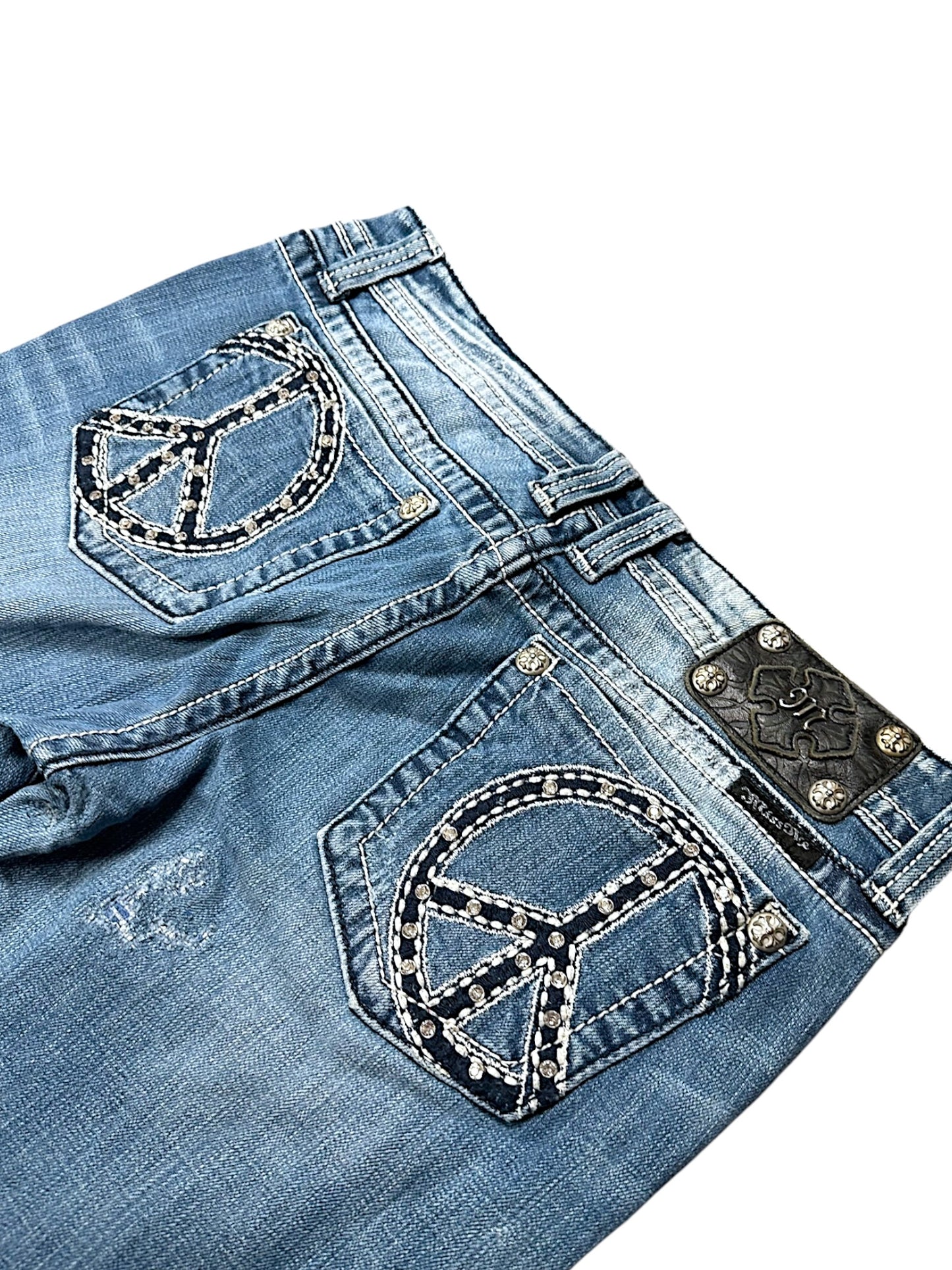 Vintage Miss Me Y2K Low Waist Bootcut / Flared Damenjeans (L)