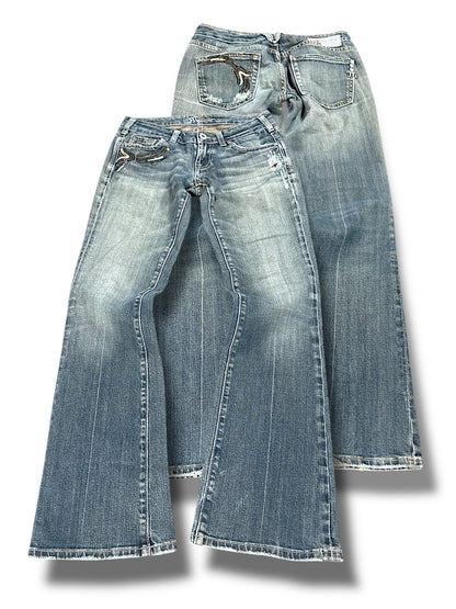 Vintage Miss Me Y2K Low Waist Bootcut / Flared Damenjeans (S)