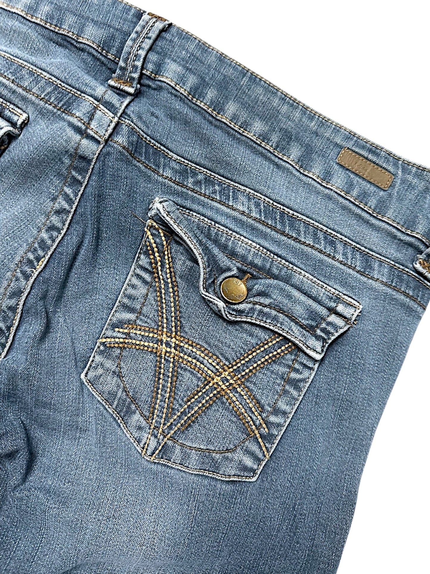 Vintage Embroidery Y2K Bootcut / Flared Damenjeans (XL)