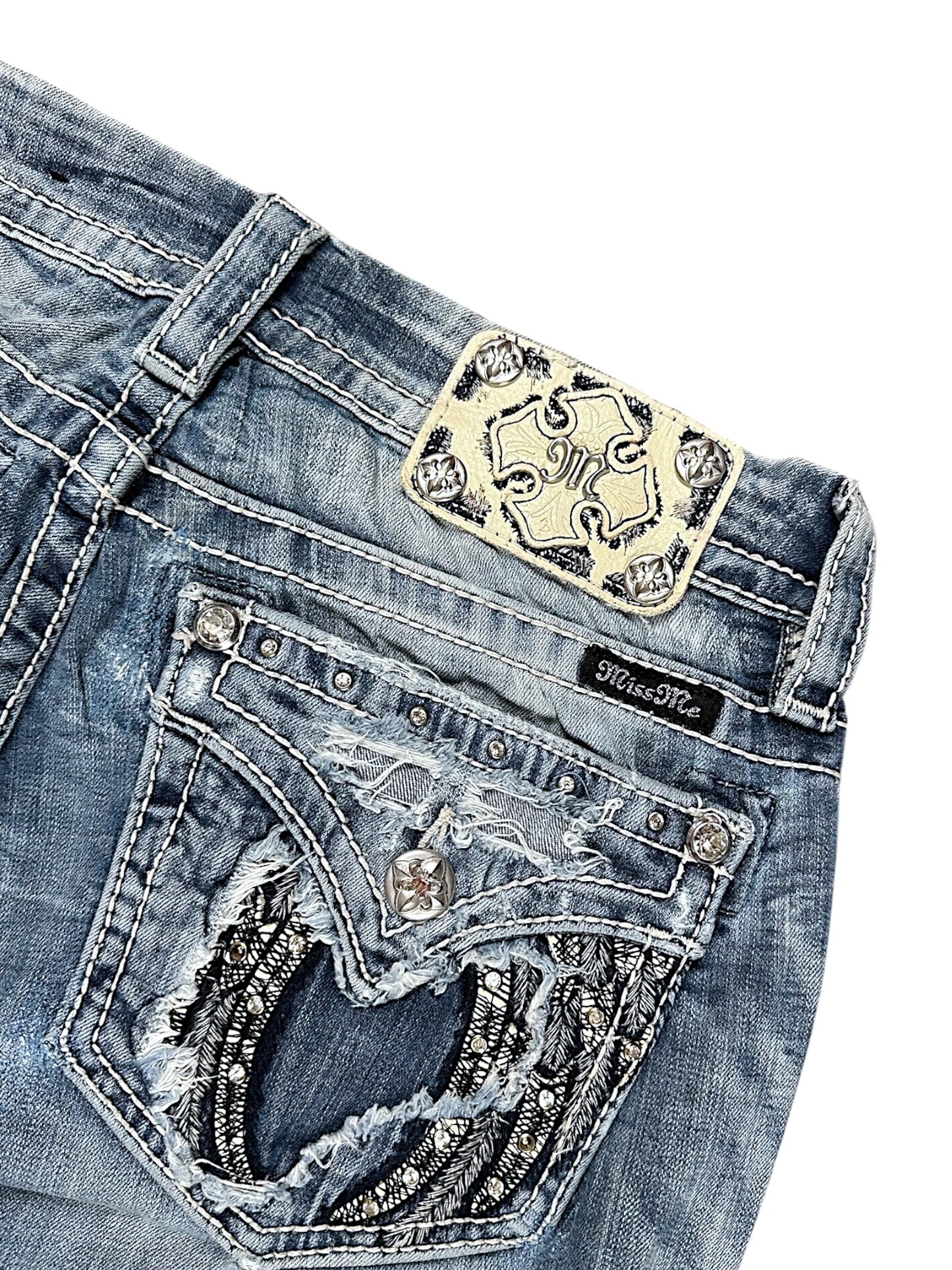 Vintage Miss Me Y2K Low Waist Bootcut / Flared Damenjeans (M)