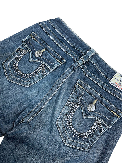 Vintage True Religion Y2K Low Waist Bootcut / Flared Damenjeans (M)