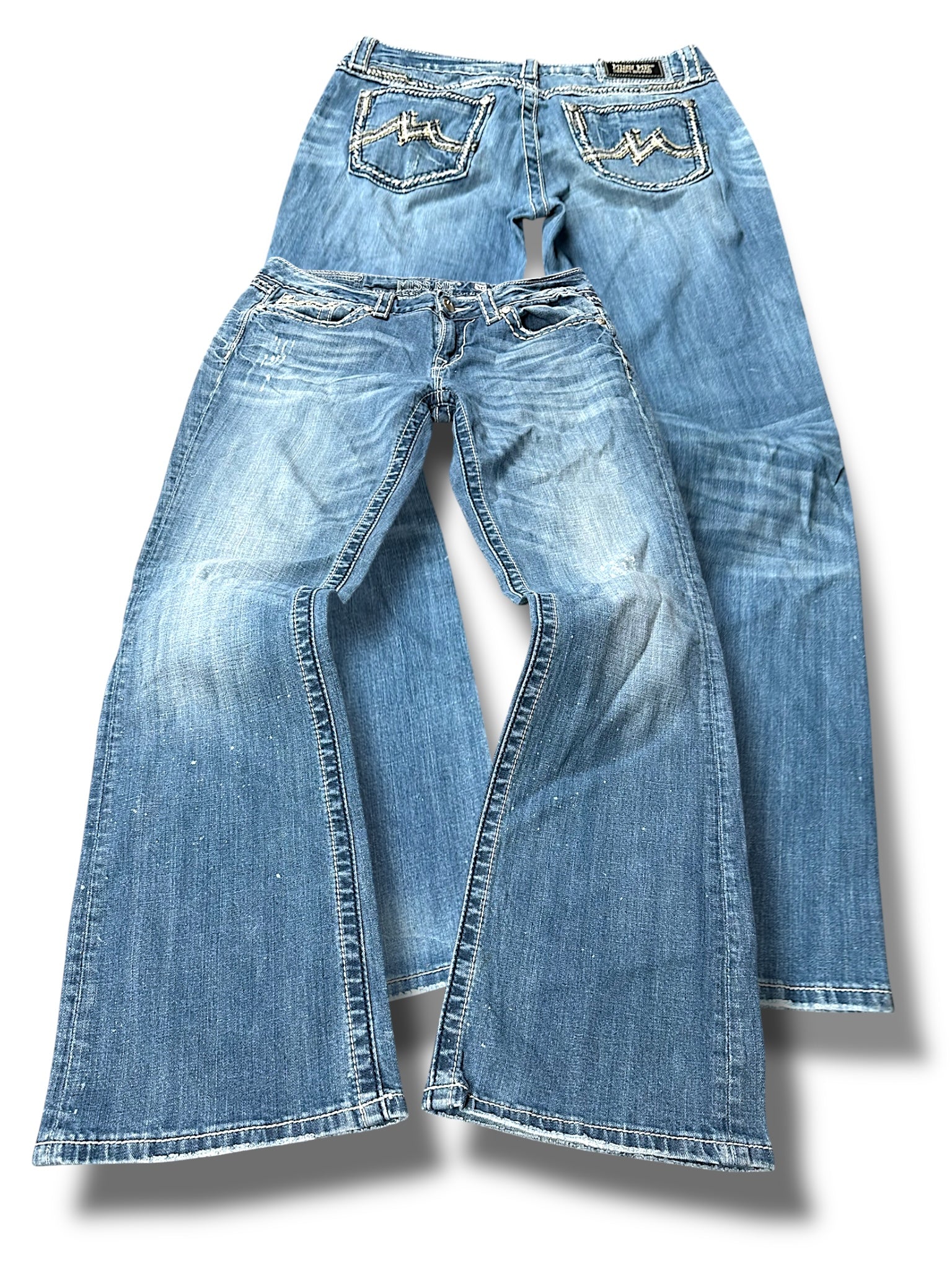 Vintage Miss Me Y2K Low Waist Bootcut / Flared Damenjeans (L)