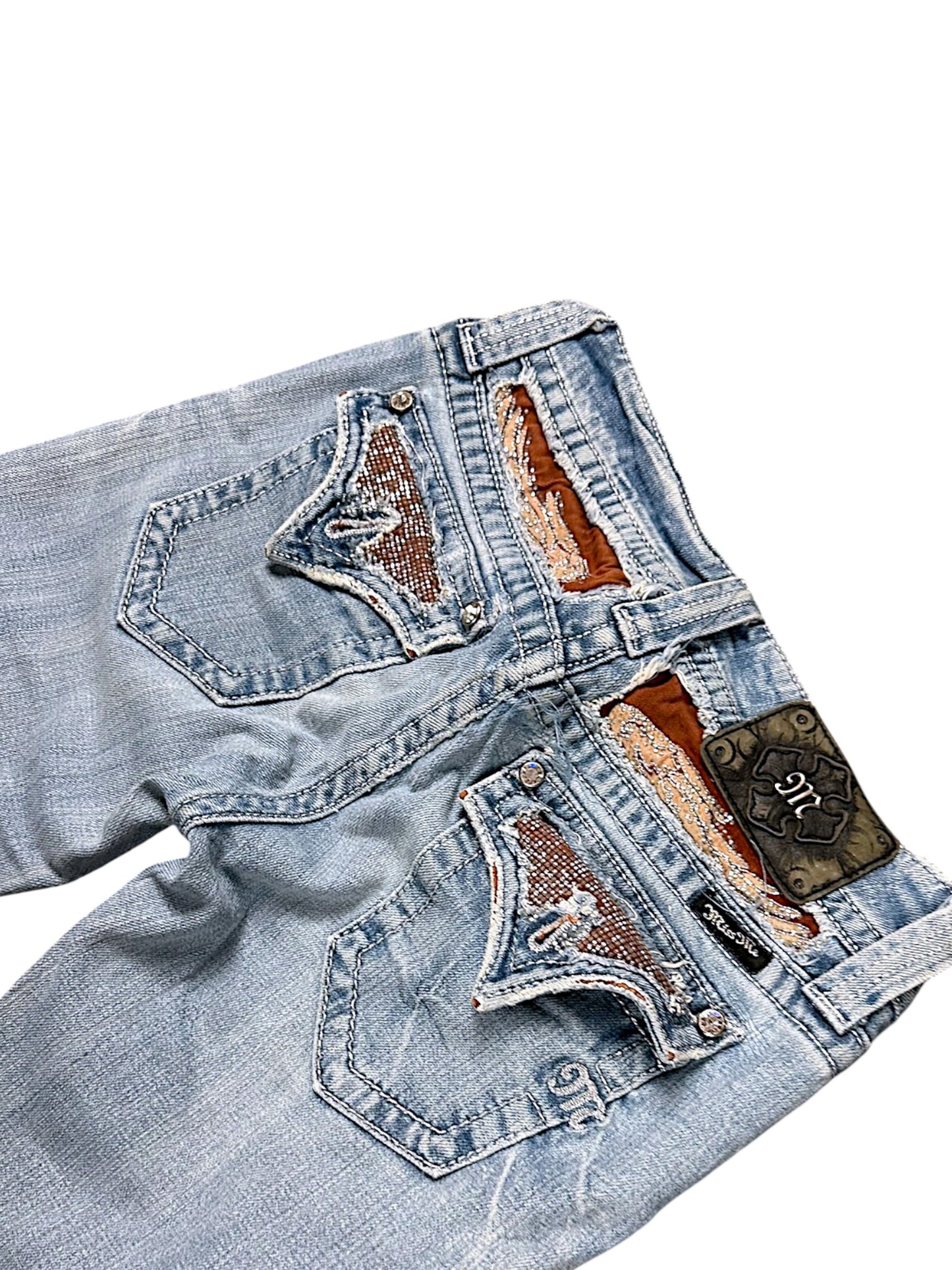 Vintage Miss Me Y2K Low Waist Bootcut / Flared Damenjeans (M)