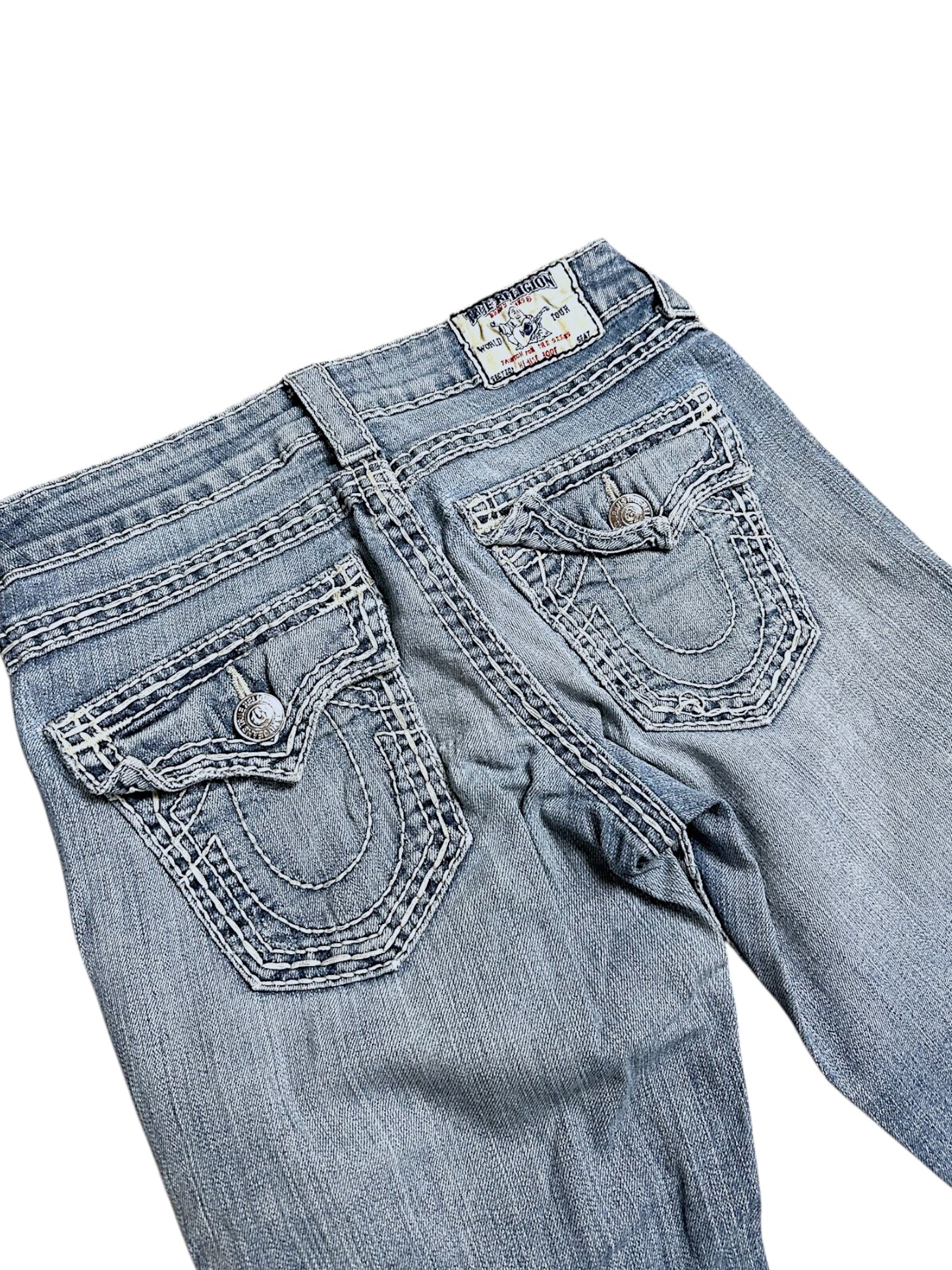 Vintage True Religion Y2K Low Waist Bootcut / Flared Damenjeans (M)