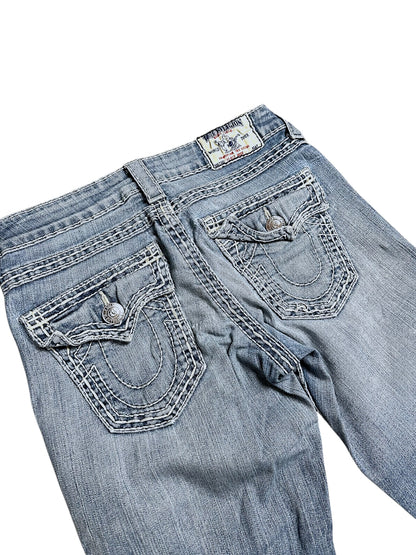 Vintage True Religion Y2K Low Waist Bootcut / Flared Damenjeans (M)