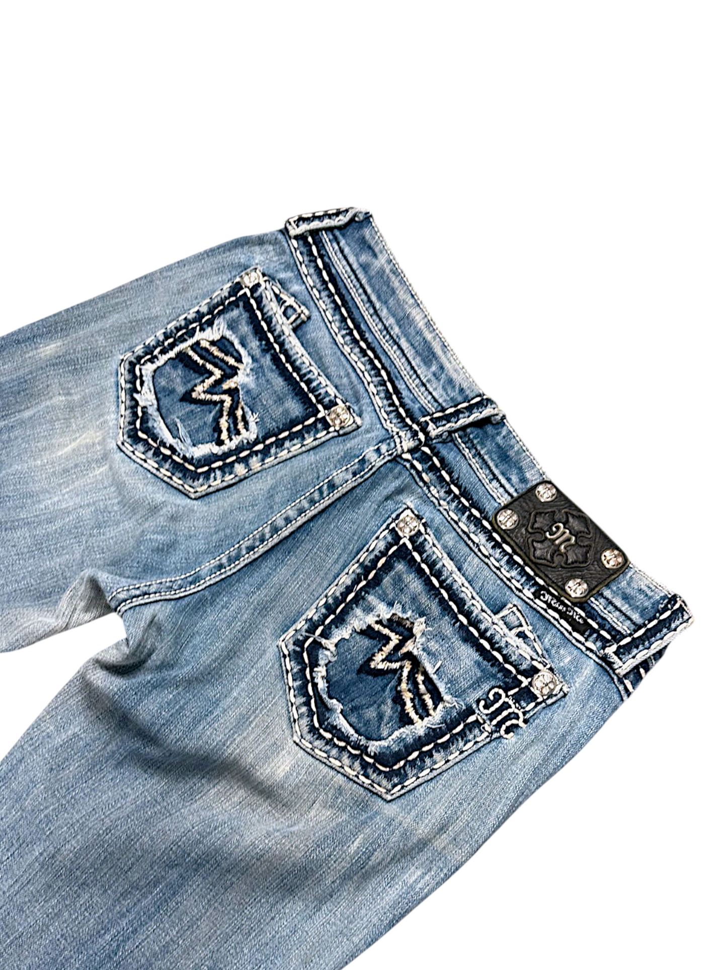 Vintage Miss Me Y2K Low Waist Bootcut Damenjeans (S)