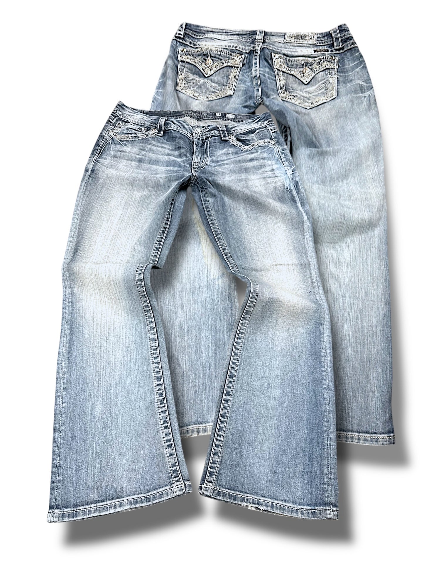 Vintage Miss Me y2k low waist Bootcut Damenjeans (L)