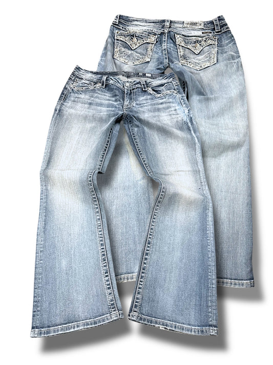 Vintage Miss Me y2k low waist Bootcut Damenjeans (L)