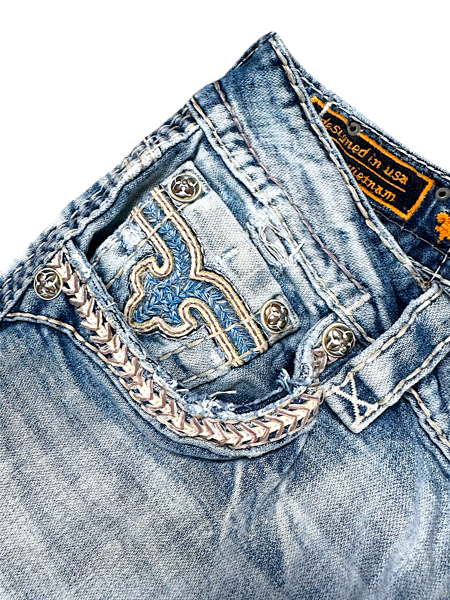 Vintage Rock Revival Y2K Straight Leg Jeans (S)
