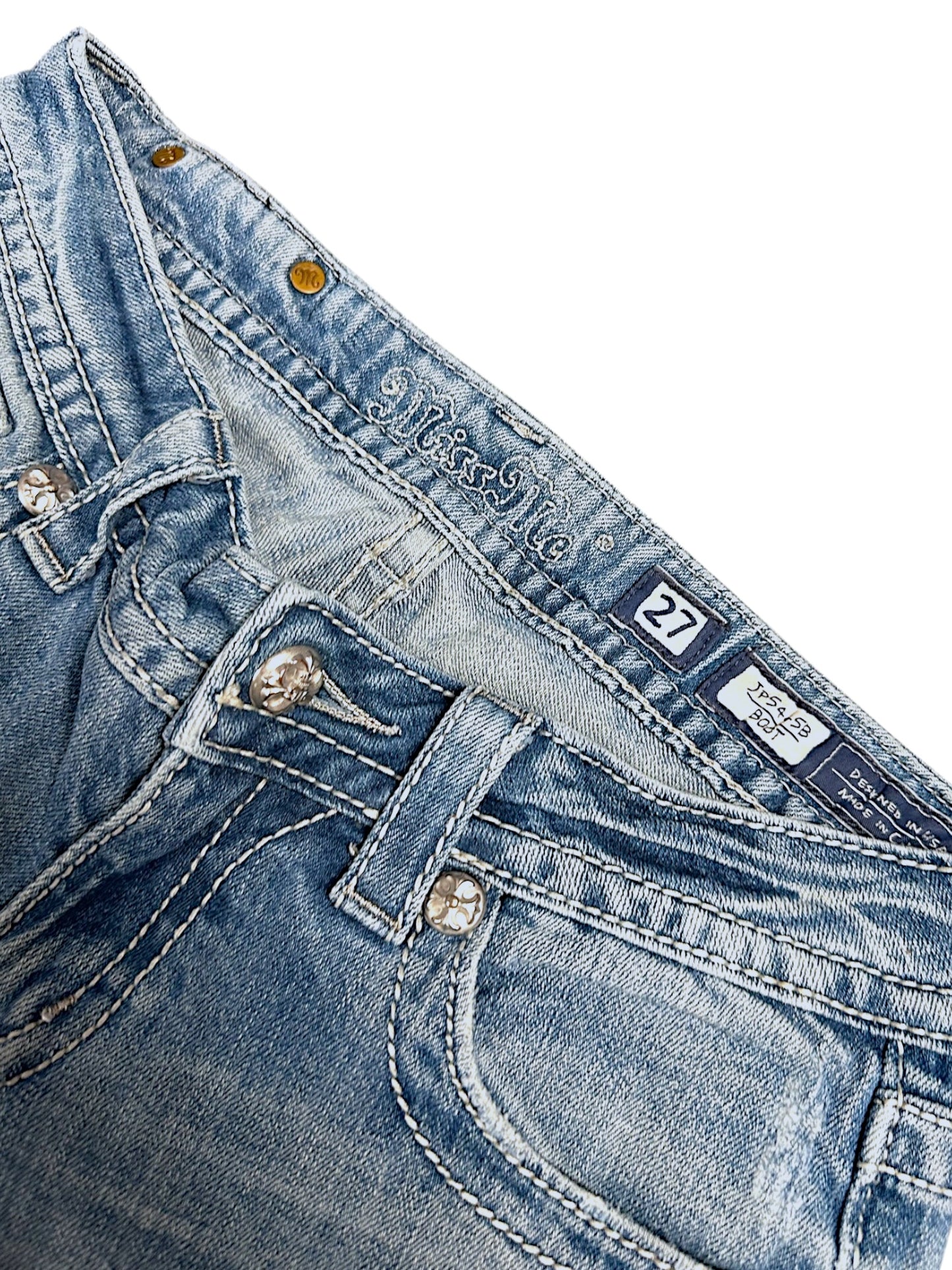 Vintage Miss Me Y2K Low Waist Bootcut / Flared Damenjeans (M)