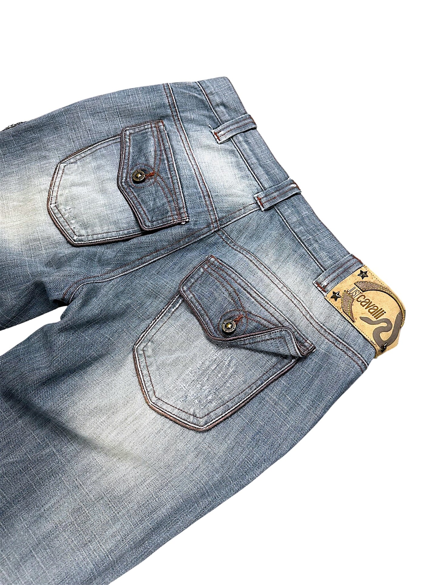 Vintage Just Cavalli Y2K Mid-Waist Bootcut Damenjeans (L)